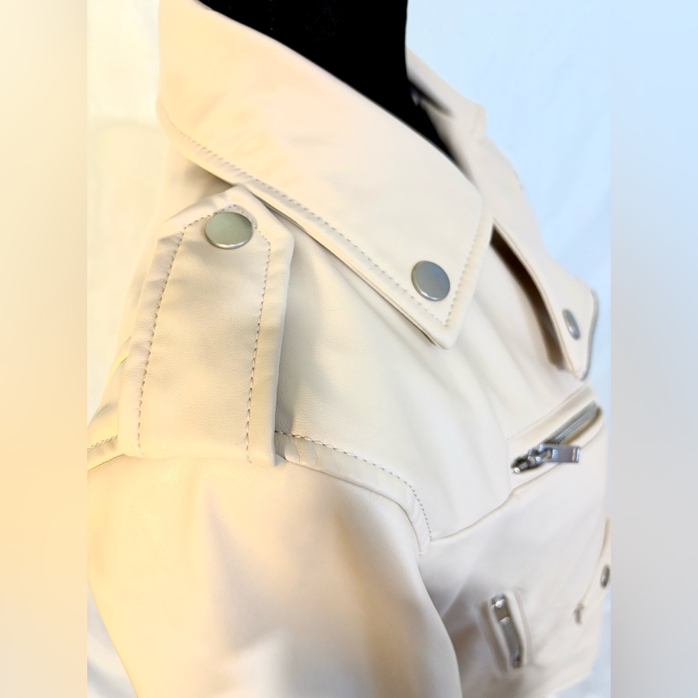 Nine West Faux Leather Moto Jacket - Picture 7 of 12